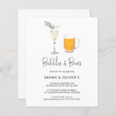 Papier BUDGET Moderne Bubbles & Brews Couples Douche (Devant / Derrière)