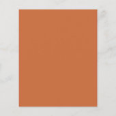 Papier Budget Moderne Burnt Orange Simple Mariage Invitat (Dos)