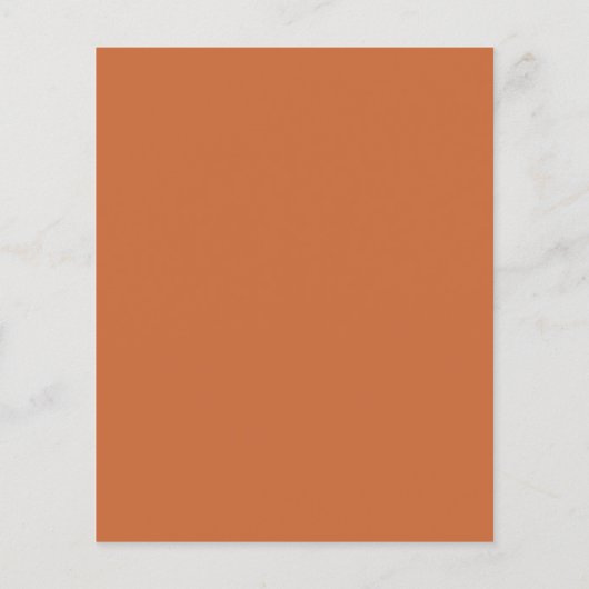Papier Budget Moderne Burnt Orange Simple Mariage Invitat (Dos)