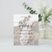 Papier Budget Moderne Calligraphie Faire-part de mariage (Debout devant)