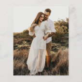 Papier Budget Moderne Calligraphie Faire-part de mariage (Dos)