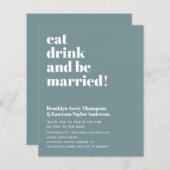 Papier Budget Moderne Code QR Faire-part de mariage (Devant / Derrière)