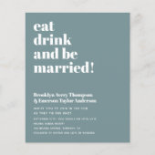 Papier Budget Moderne Code QR Faire-part de mariage (Devant)