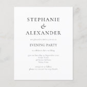 Papier Budget Moderne Code QR Mariage Invitation de soiré (Devant)