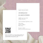 Papier Budget Moderne Code QR Texte Faire-part de mariage