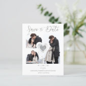 Papier Budget Moderne Coeur 3 Photos Romantique Mariage (Debout devant)