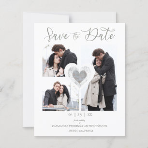 Papier Budget Moderne Coeur 3 Photos Romantique Mariage