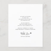 Papier Budget moderne collage multiphoto mariage merci (Dos)