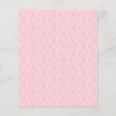 Papier Budget Moderne Croix Dorée Fille Bautizo Rose (Dos)