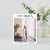 Papier Budget Moderne Déco Joyeux Noël Photo de Noël (Debout devant)