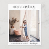 Papier Budget Moderne Déco Joyeux Noël Photo de Noël (Devant)