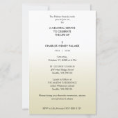 Papier Budget Moderne Dégradé Minimaliste Photo Funéraill (Dos)