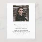 Papier Budget Moderne Deux Faire-part de graduation photo (Dos)