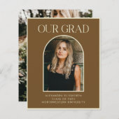 Papier Budget Moderne Deux Photo Brown Arc Graduation (Devant / Derrière)