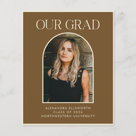 Papier Budget Moderne Deux Photo Brown Arc Graduation (Devant)
