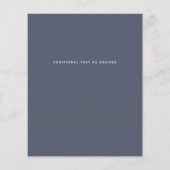 Papier Budget Moderne Dusty Blue Wedding Invite (Dos)