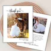 Papier Budget Moderne Écriture 2 Photo Mariage Merci