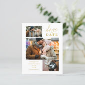 Papier Budget Moderne Effet doré 3 Photos Mariage (Debout devant)