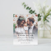 Papier Budget Moderne Élégant 2 Faire-part de mariage pho (Debout devant)