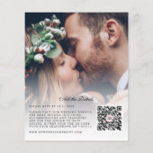 Papier Budget Moderne Élégant 2 Faire-part de mariage pho (Dos)