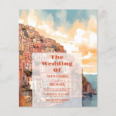 Papier Budget Moderne Élégant Italie Destination Mariage (Devant)