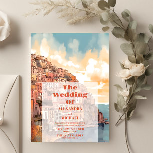 Papier Budget Moderne Élégant Italie Destination Mariage