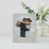 Papier Budget moderne élégant mariage photo merci (Debout devant)