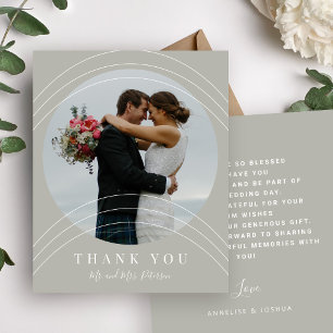Papier Budget moderne élégant photo mariage merci