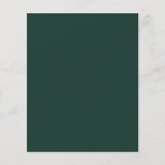 Papier Budget moderne Emerald Faire-part de mariage vert (Dos)