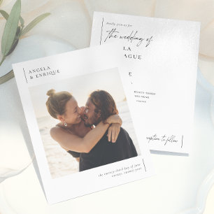 Papier Budget moderne et minimaliste Mariage photo romant