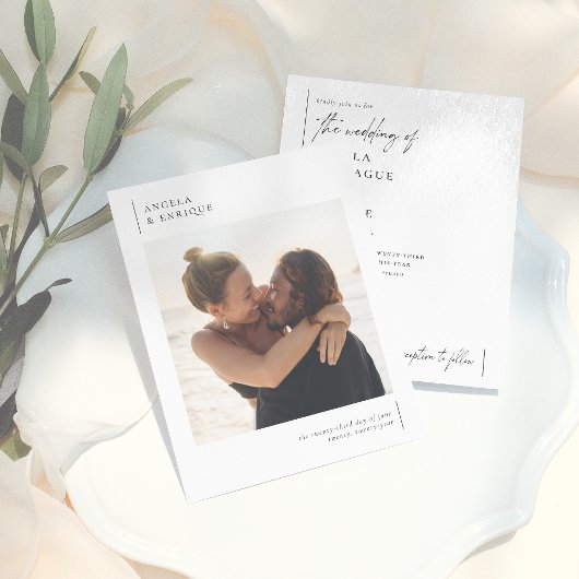 Papier Budget moderne et minimaliste Mariage photo romant