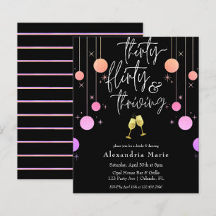 Papier Budget Moderne Étincelle "30 Flirty Thriving"