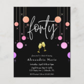 Papier Budget Moderne Étincelle 40e anniversaire (Devant)