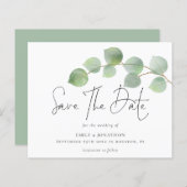 Papier Budget Moderne Eucalyptus Mariage Enregistrer La D (Devant / Derrière)