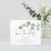 Papier Budget Moderne Eucalyptus Mariage Enregistrer La D (Debout devant)