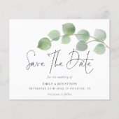 Papier Budget Moderne Eucalyptus Mariage Enregistrer La D (Devant)