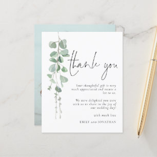 Papier Budget moderne Eucalyptus Merci photo