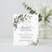 Papier BUDGET Moderne Eucalyptus nuptiale Invitation à la (Debout devant)