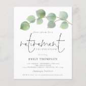 Papier Budget Moderne Eucalyptus Retraite Invitation (Devant)