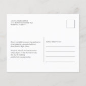 Papier Budget Moderne Faire-part de diplôme de script pho (Dos)