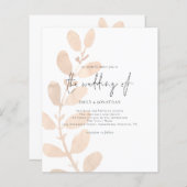 Papier Budget Moderne Faire-part de mariage de la constru (Devant / Derrière)