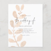 Papier Budget Moderne Faire-part de mariage de la constru (Devant)