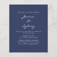 Budget Moderne Faire-part de mariage de script ble