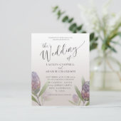 Papier Budget Moderne Faire-part de mariage Floral Violet (Debout devant)