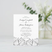 Papier Budget Moderne Faire-part de mariage Florale (Debout devant)