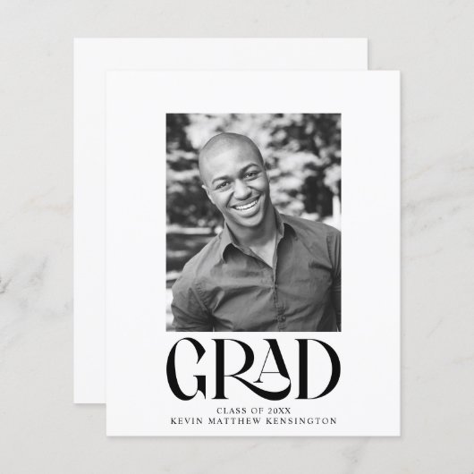 Papier Budget Moderne Faire-part du Parti Graduation (Devant / Derrière)