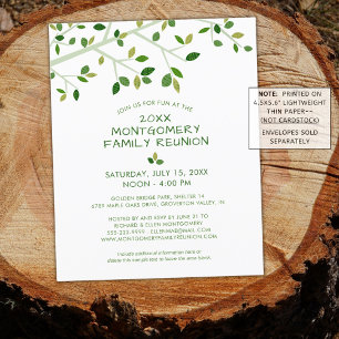 Papier Budget Moderne Famille Réunion Arbre Invitation