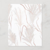 Papier Budget Moderne Fleur de Pampa Épargnez la Date (Dos)