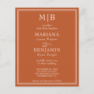 Papier Budget Moderne Frontière Faire-part de mariage en