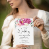 Papier Budget moderne Fuchsia rose Floral Mariage de code